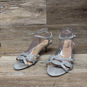 Badgley Mischka American Glamour Xabrina Jeweled Open Toe Pumps Women's …